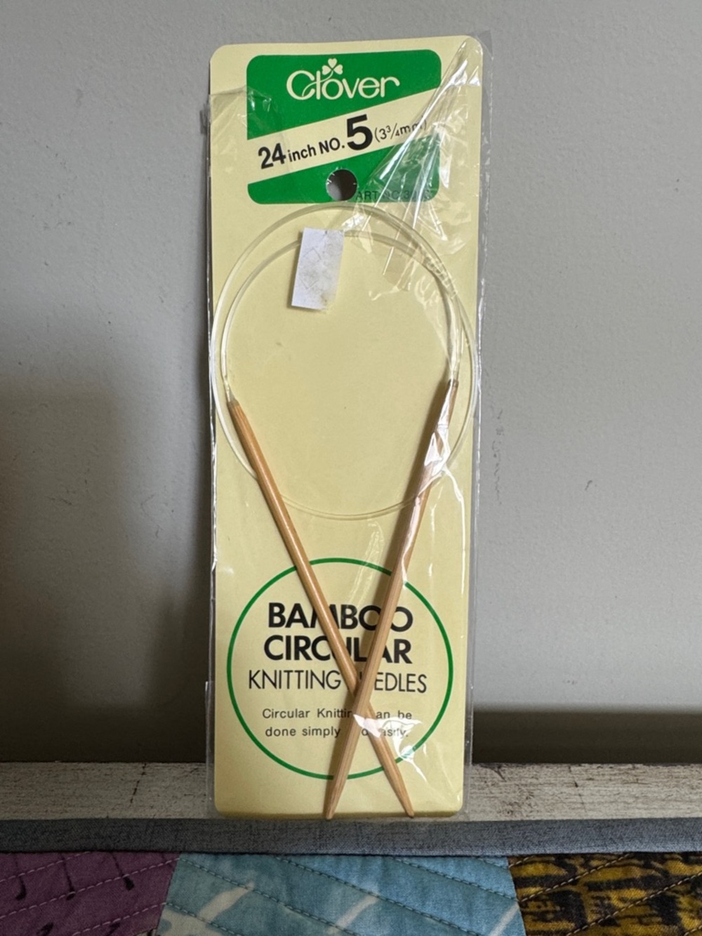 Clover Needlecraft Bamboo Circular Knitting Needles sz 5, 24”